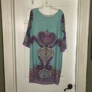 Blue Everly patterned dress